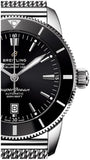 Breitling Superocean Heritage B20 Automatic 46 Black Dial Silver Mesh Bracelet Watch for Men - AB2020121B1A1 Authentic Buy Shop Now