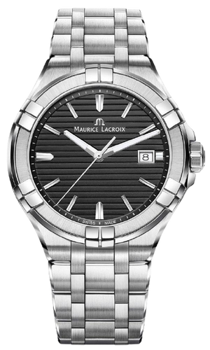 Maurice Lacroix Aikon Venturer Black Dial Silver Steel Strap Watch for Men - AI1008-SS002-331-1 Authentic Buy Shop Now