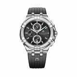 Maurice Lacroix Aikon Chronograph Black Dial Black Leather Strap Watch for Men - AI1018-SS001-330-2 Authentic Buy Shop Now