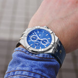 Maurice Lacroix Aikon Chronograph Blue Dial Blue Leather Strap Watch for Men - AI1018-SS001-430-1 Authentic Buy Shop Now