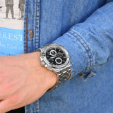 Maurice Lacroix Aikon Chronograph Black Dial Silver Steel Strap Watch for Men - AI1018-SS002-330-1 Authentic Buy Shop Now