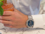 Maurice Lacroix Aikon Chronograph Blue Dial Silver Steel Strap Watch for Men - AI1018-SS002-430-1 Authentic Buy Shop Now