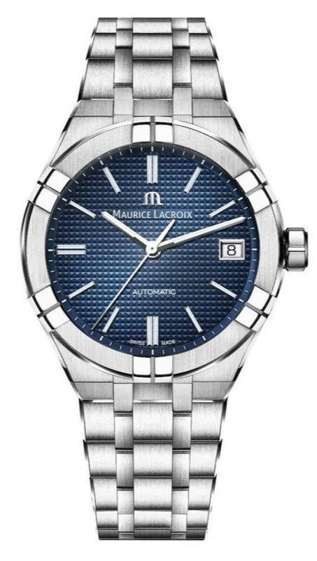 Maurice Lacroix Aikon Automatic Blue Dial Silver Steel Strap Watch for Women - AI1807-SS002-430-1 Authentic Buy Shop Now