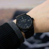 Maurice Lacroix Automatic Date Black Dial Black Leather Strap Watch For Men - AI6008-PVB01-330-1 Authentic Buy Shop Now