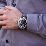 Maurice Lacroix Aikon Venturer Black Dial Silver Steel Strap Watch for Men - AI6058-SS002-330-1 Authentic Buy Shop Now