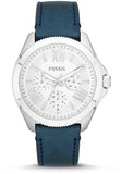 Fossil Cecile White Dial Blue Leather Strap Watch for Women - AM4531 Authentic Buy Shop Now
