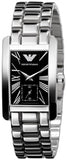 Emporio Armani Classic Black Dial Silver Stainless Steel Watch For Women - AR0157 Authentic Buy Shop Now