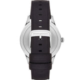 Emporio Armani Lambda Classic Quartz Black Dial Black Leather Strap Watch For Men - AR11020 Authentic Buy Shop Now