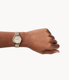 Emporio Armani Dress Analog Mother of Pearl Dial Gold Steel Strap Watch For Women - AR11007 Authentic Buy Shop Now