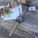 Emporio Armani Aviator Chronograph Quartz Grey Dial Beige Leather Strap Watch For Men - AR11107 Authentic Buy Shop Now
