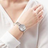 Emporio Armani Silver Sunray Dial Two Tone Steel Strap Watch For Women - AR11113 Authentic Buy Shop Now