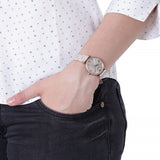 Emporio Armani Gianni T Bar Analog Silver Dial Beige Leather Strap Watch For Women - AR11127 Authentic Buy Shop Now