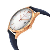 Emporio Armani Classic Silver Dial Blue Leather Strap Watch For Men - AR11131 Authentic Buy Shop Now