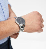Emporio Armani Classic Quartz Grey Dial Silver Steel Strap Watch For Men - AR11134 Authentic Buy Shop Now