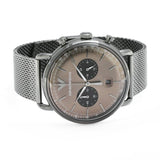 Emporio Armani Aviator Brown Dial Grey Mesh Bracelet Watch For Men - AR11141 Authentic Buy Shop Now