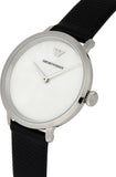 Emporio Armani Modern White Dial Black Leather Strap Watch For Women - AR11159 Authentic Buy Shop Now
