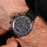 Emporio Armani Aviator Grey Dial Grey Leather Strap Watch For Men - AR11168 Authentic Buy Shop Now