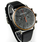 Emporio Armani Aviator Grey Dial Grey Leather Strap Watch For Men - AR11168 Authentic Buy Shop Now
