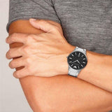 Emporio Armani Renato Quartz Black Dial Silver Steel Strap Watch For Men - AR11181 Authentic Buy Shop Now
