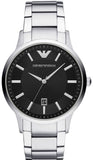 Emporio Armani Renato Quartz Black Dial Silver Steel Strap Watch For Men - AR11181 Authentic Buy Shop Now
