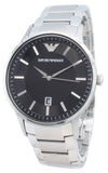 Emporio Armani Renato Quartz Black Dial Silver Steel Strap Watch For Men - AR11181 Authentic Buy Shop Now