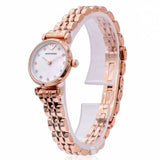 Emporio Armani Gianni T-Bar Mother of Pearl Dial Rose Gold Steel Strap Watch For Women - AR11203 Authentic Buy Shop Now