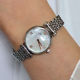 Emporio Armani Donna Mother of Pearl Dial Silver Steel Strap Watch For Women - AR11204 Authentic Buy Shop Now