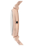 Emporio Armani Gianni T Bar Black Dial Rose Gold Steel Strap Watch For Women - AR11206 Authentic Buy Shop Now