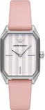 Emporio Armani Quartz White Dial Pink Leather Strap Watch For Women - AR11207 Authentic Buy Shop Now