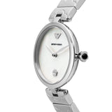 Emporio Armani Mother of Pearl Dial Silver Steel Strap Watch For Women - AR11235 Authentic Buy Shop Now