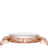 Emporio Armani T-Bar Gianni Crystal Pave Dial Rose Gold Steel Strap Watch For Women - AR11244 Authentic Buy Shop Now