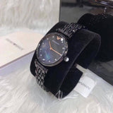 Emporio Armani Gianni T-Bar Quartz Black Mother of Pearl Dial Black Steel Strap Watch For Women - AR11268 Authentic Buy Shop Now