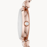 Emporio Armani Gianni T-Bar Mother of Pearl Dial Rose Gold Steel Strap Watch For Women - AR11316 Authentic Buy Shop Now