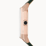 Emporio Armani Gioia Analog Black Mother of Pearl Dial Green Leather Strap Watch For Women - AR11149 Authentic Buy Shop Now
