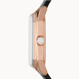 Emporio Armani Gioia Quartz Mother of Pearl Dial Black Leather Strap Watch For Women - AR11390 Authentic Buy Shop Now