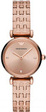 Emporio Armani Gianni T Bar Quartz Rose Gold Dial Rose Gold Steel Strap Watch For Women - AR11342 Authentic Buy Shop Now