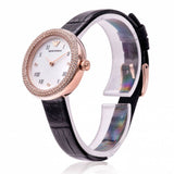 Emporio Armani Rosa Quartz Mother Of Pearl White Dial Black Leather Strap Watch For Women - AR11356 Authentic Buy Shop Now