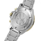 Emporio Armani Diver Chronograph Green Dial Two Tone Steel Strap Watch For Men - AR11361 Authentic Buy Shop Now