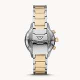 Emporio Armani Mario Chronograph Blue Dial Two Tone Steel Strap Watch For Men - AR11362 Authentic Buy Shop Now
