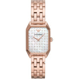 Emporio Armani Gioia Quartz Mother of Pearl Dial Rose Gold Steel Strap Watch For Women - AR11389 Authentic Buy Shop Now