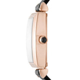Emporio Armani Gianni T Bar Quartz White Dial Black Leather Strap Watch For Women - AR11408 Authentic Buy Shop Now