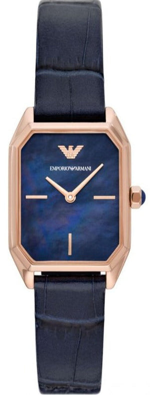 Emporio Armani Gioia Quartz Mother of Pearl Blue Dial Blue Leather Strap Watch For Women - AR11426 Authentic Buy Shop Now