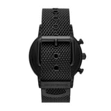 Emporio Armani Luigi Chronograph Green Dial Black Mesh Bracelet Watch For Men - AR11470 Authentic Buy Shop Now