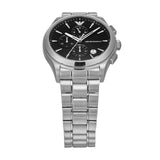 Emporio Armani Paolo Chronograph Black Dial Silver Steel Strap Watch For Men - AR11602 Authentic Buy Shop Now