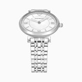 Emporio Armani Gianni T-Bar Mother of Pearl Dial Silver Steel Strap Watch for Women - AR11701 Authentic Buy Shop Now