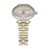 Emporio Armani Gianni T-Bar Beige Dial Two Tone Steel Strap Watch for Women - AR11702 Authentic Buy Shop Now