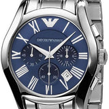Emporio Armani Classic Blue Dial Silver Steel Strap Watch For Men - AR1635 Authentic Buy Shop Now