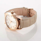 Emporio Armani Valente Analog Beige Dial Beige Leather Strap Watch For Men - AR1667 Authentic Buy Shop Now