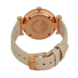 Emporio Armani Gianni T-Bar Quartz Rose Gold Dial Pink Leather Strap Watch For Women - AR11001 Authentic Buy Shop Now