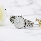Emporio Armani T Bar Mother of Pearl Dial Steel Strap Watch For Women - AR1682 Authentic Buy Shop Now